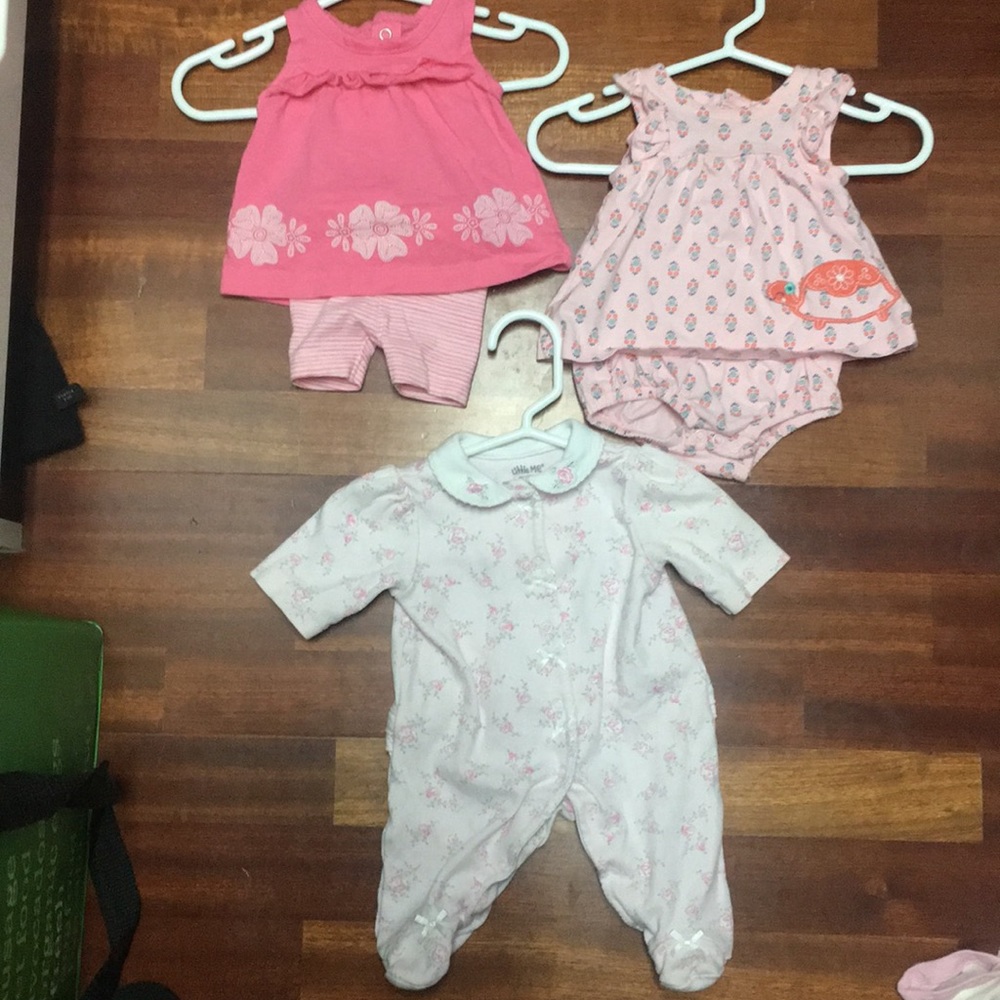 3 NB girls outfits